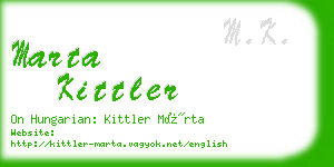 marta kittler business card